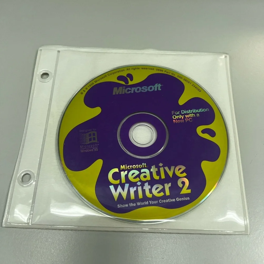 1996 Creative Writer 2 CD Microsoft for PC Designed for Windows 95